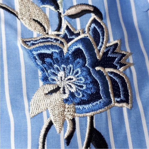 Comma embroidered striped shirt - Picture 4 of 5